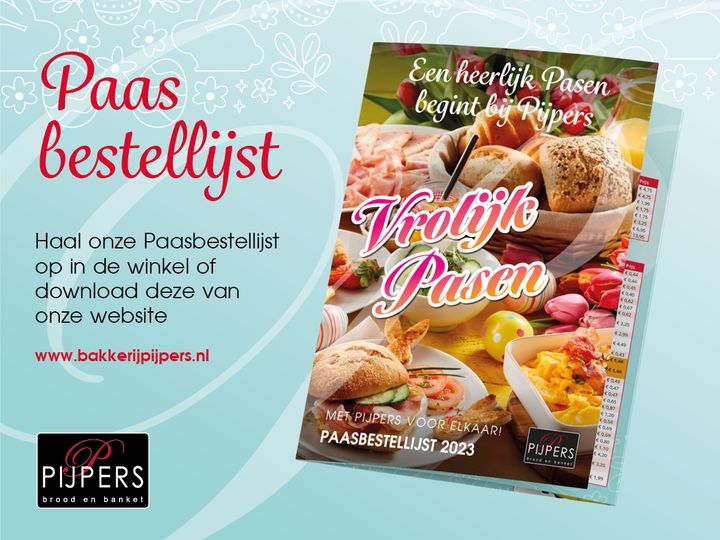 Bestellijst Pasen en afhaaltijden