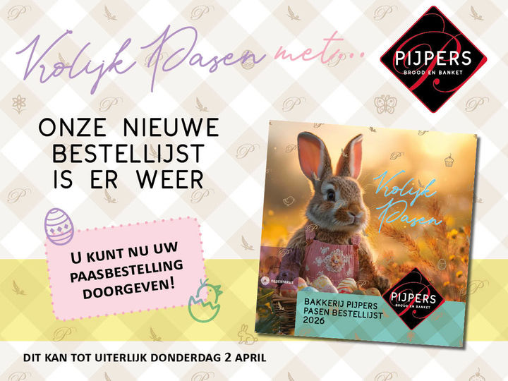 Bestellijst Pasen 2026  en afhaaltijden