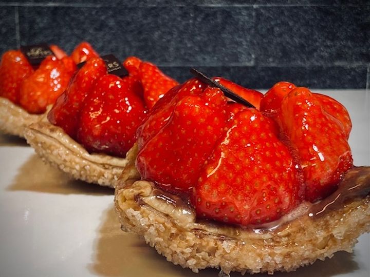 Aardbeiengebakje korst